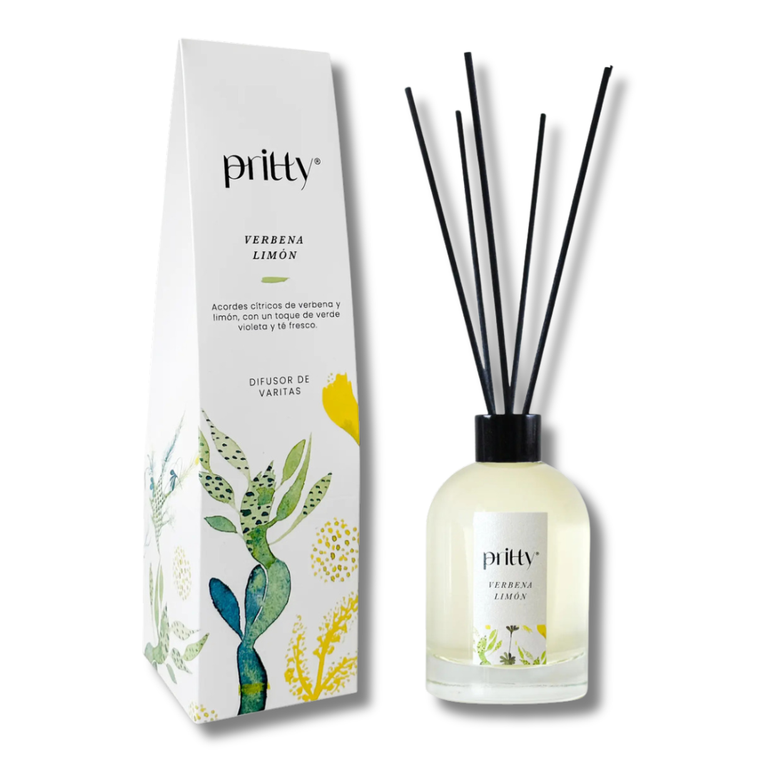 DIFUSOR VARITAS VERBENA LIMÓN - PRITTY DESIGN 130ML