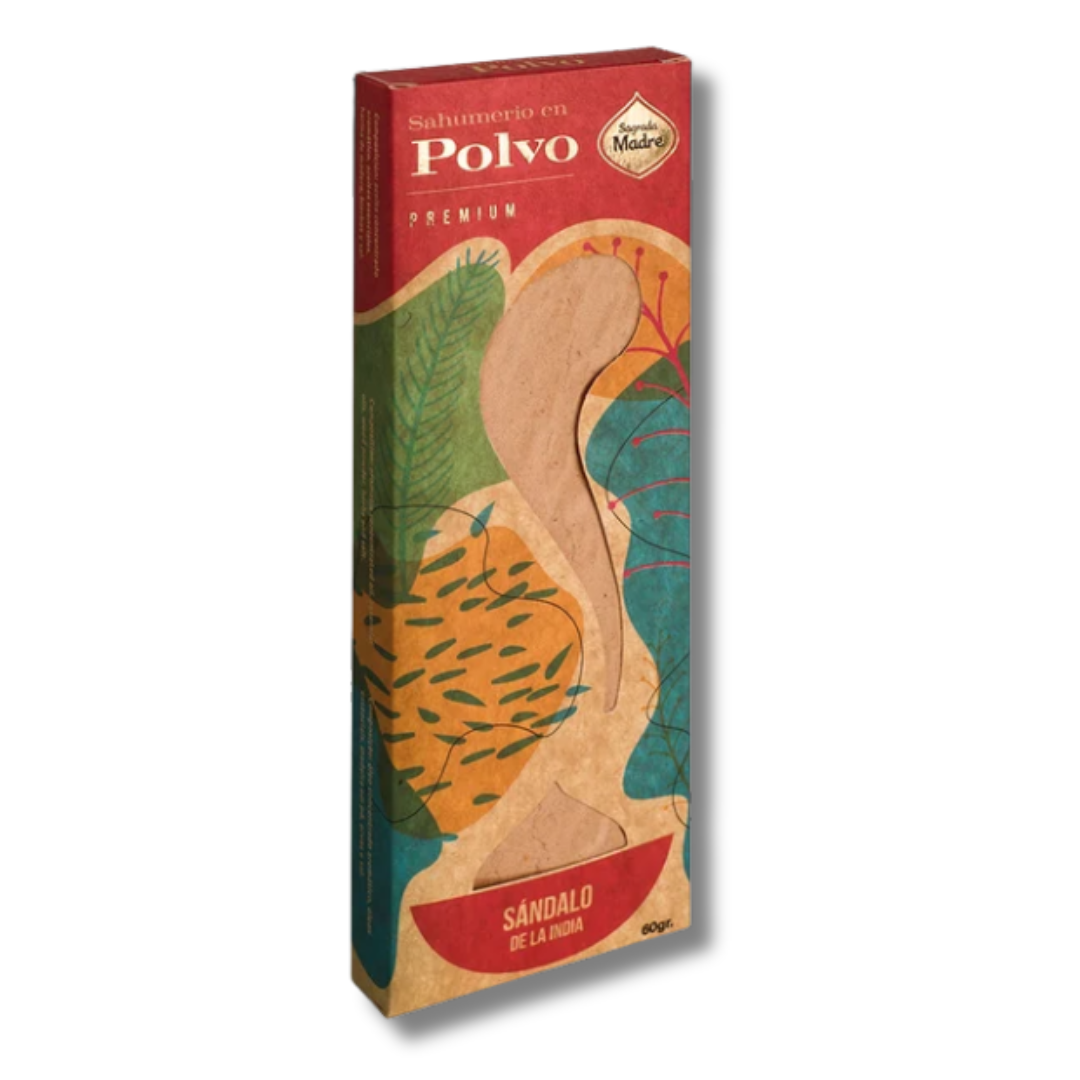 SAHUMERIO EN POLVO SÁNDALO - SAGRADA MADRE 60GRS