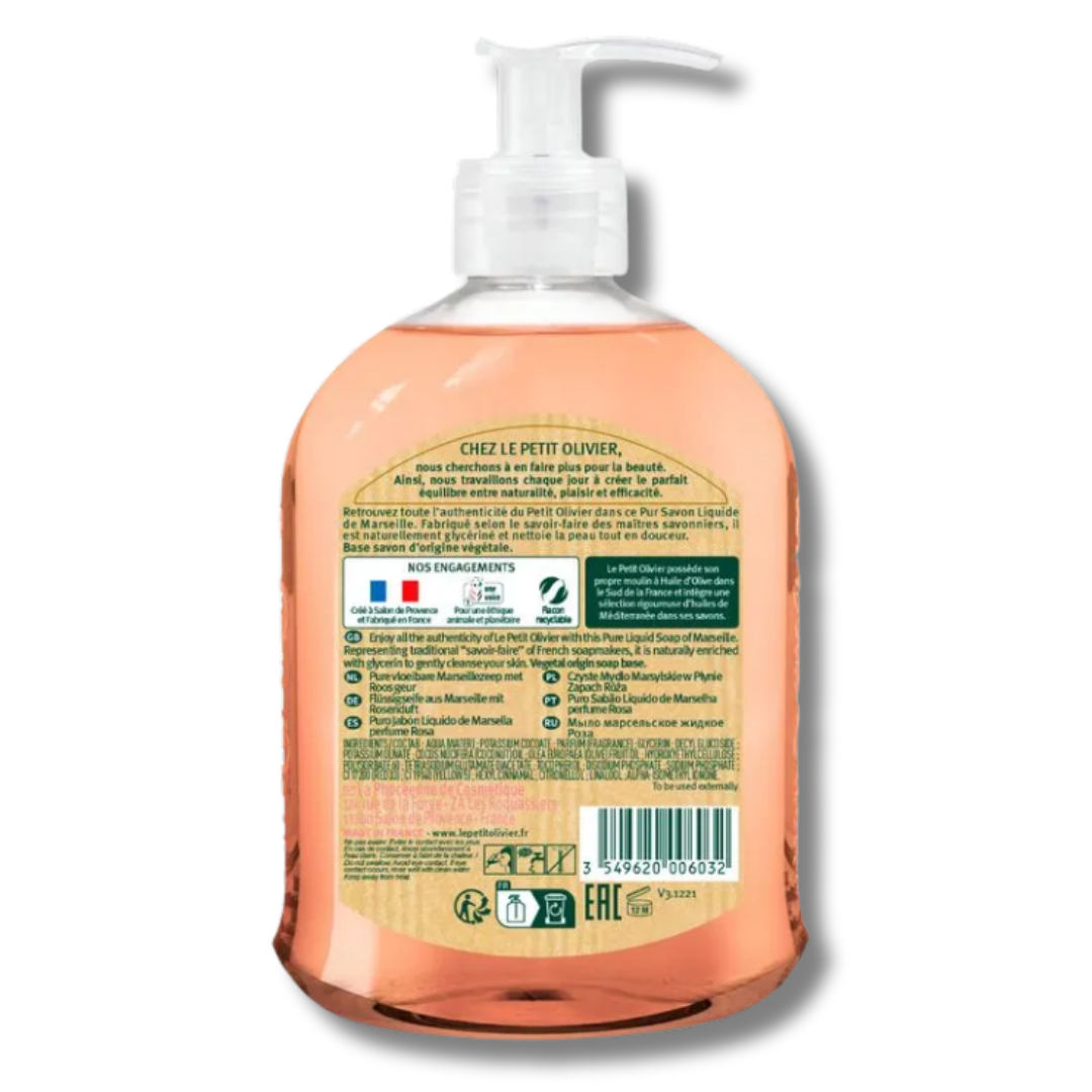 JABÓN LÍQUIDO DE MARSELLA ROSA - LE PETIT OLIVIER 300ML