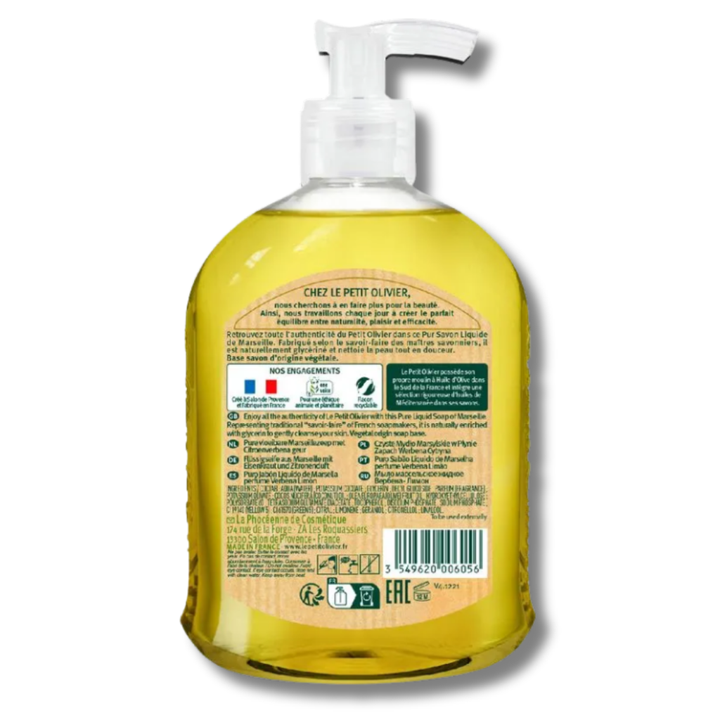JABÓN LÍQUIDO DE MARSELLA VERBENA Y LIMÓN - LE PETIT OLIVIER 300ML