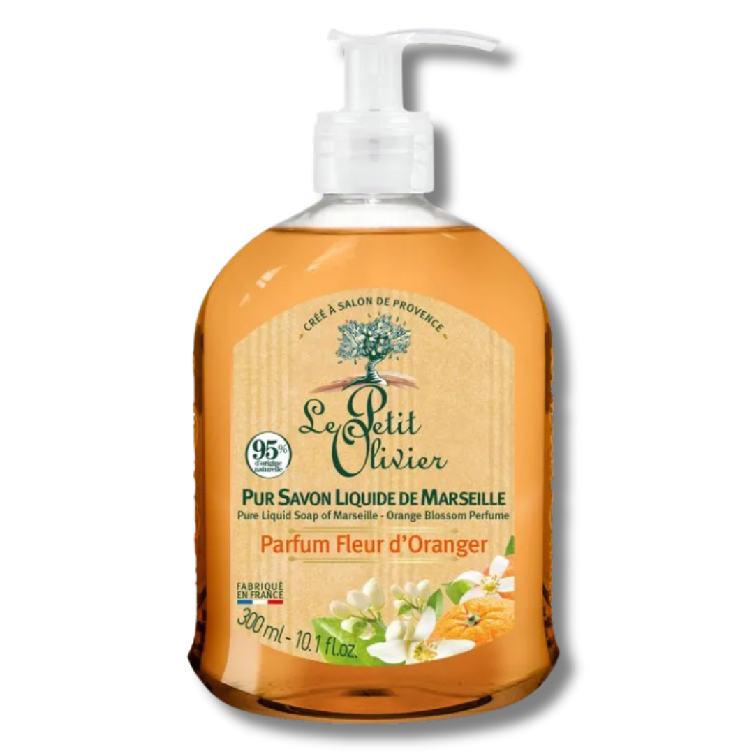 JABÓN LÍQUIDO DE MARSELLA FLOR DE AZAHAR - LE PETIT OLIVIER 300ML
