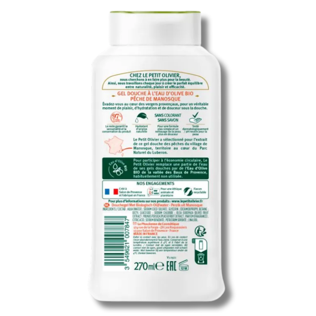 GEL DE DUCHA OLIVA DURAZNO - LE PETIT OLIVIER 270ML