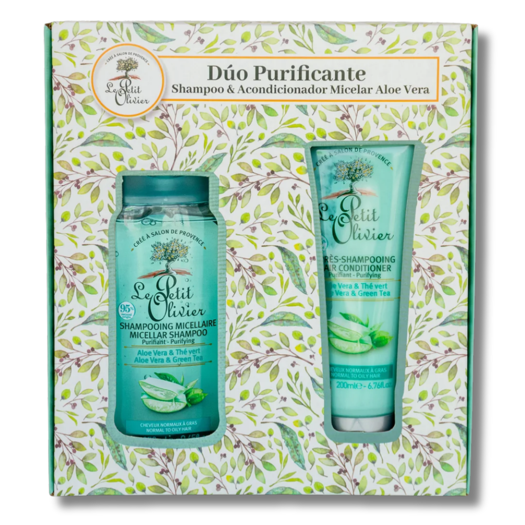 SET SHAMPOO Y ACONDICIONADOR CABELLO GRASO - LE PETIT OLIVIER