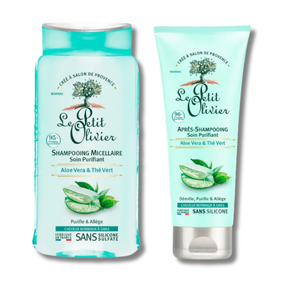 SET SHAMPOO Y ACONDICIONADOR CABELLO GRASO - LE PETIT OLIVIER