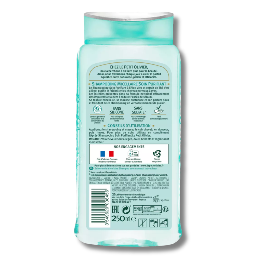 SHAMPOO CABELLO GRASO - LE PETIT OLIVIER 250ML