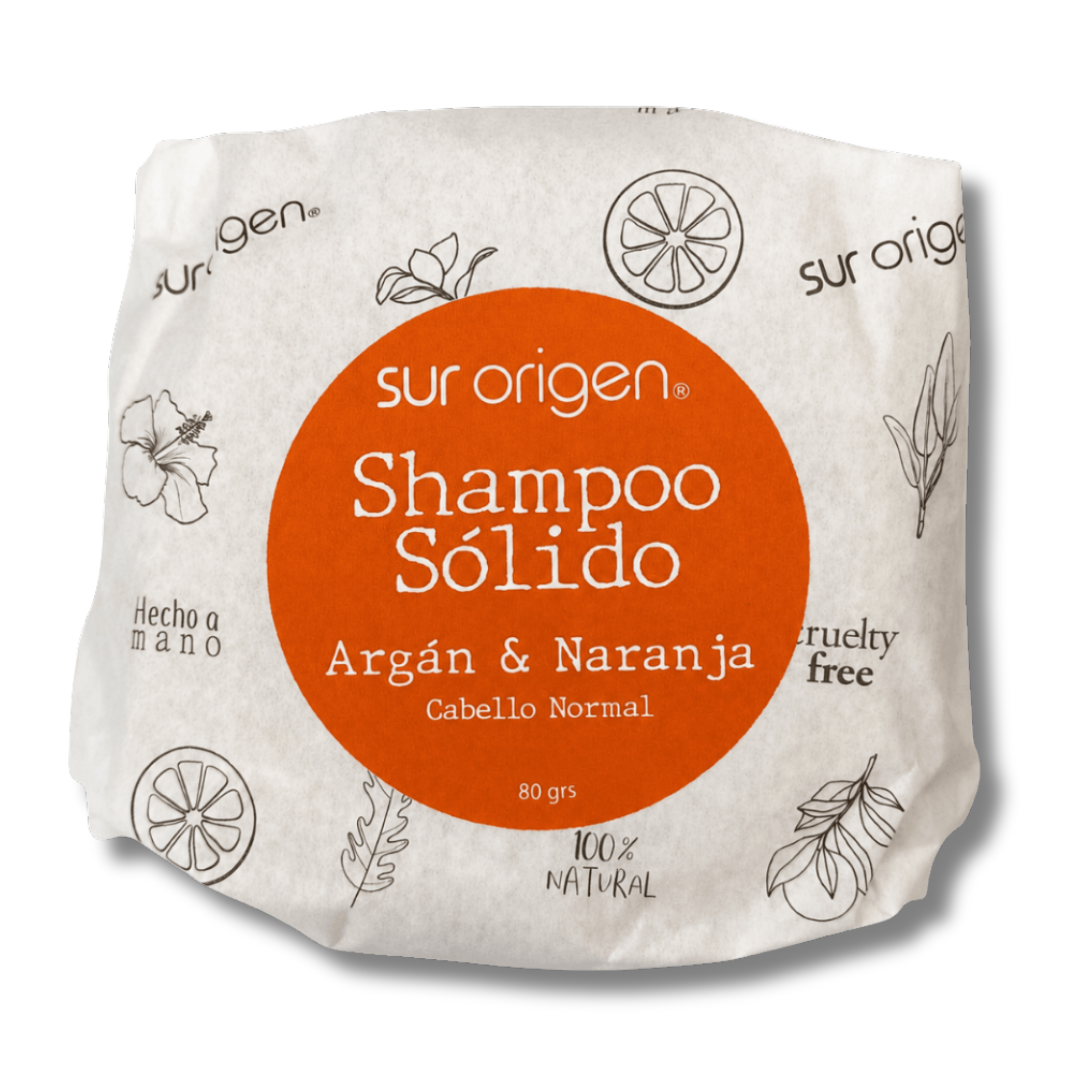 SHAMPOO SÓLIDO ARGÁN Y NARANJA - SUR ORIGEN 80GRS