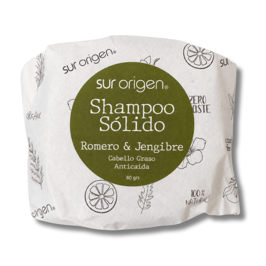 SHAMPOO SÓLIDO ROMERO Y JENGIBRE - SUR ORIGEN 80GRS