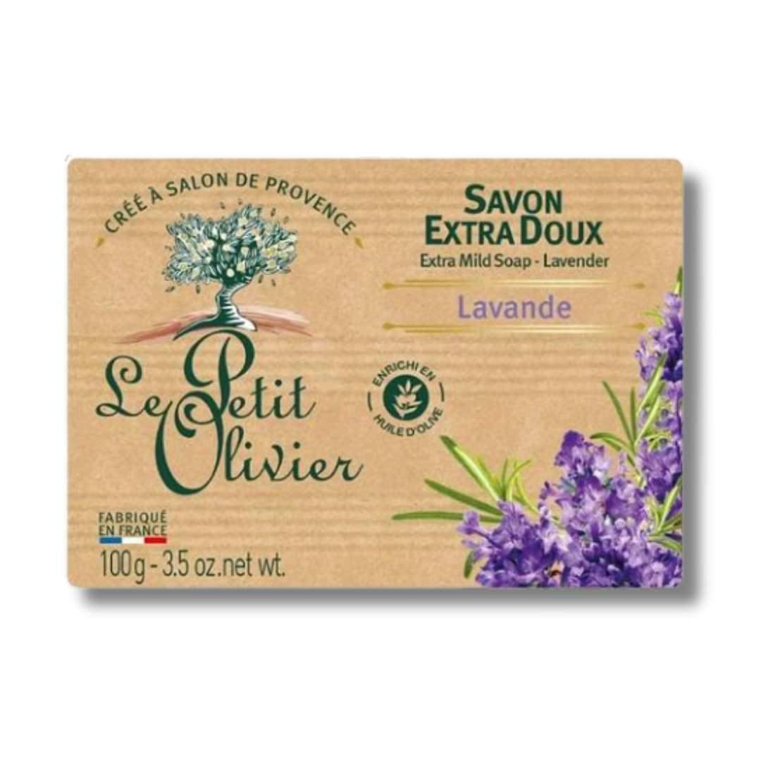 JABÓN EXTRA SUAVE LAVANDA - LE PETIT OLIVIER 100GRS