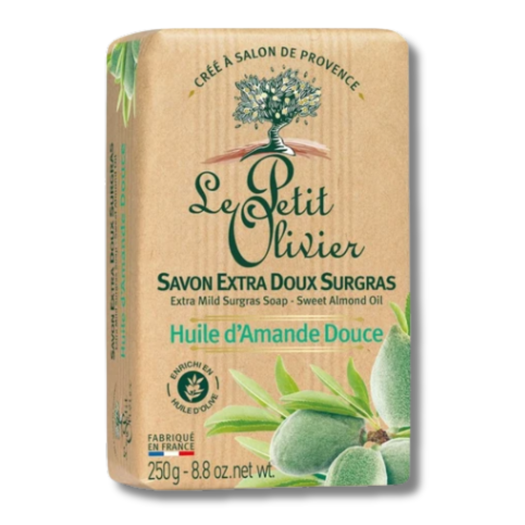 JABÓN EXTRA SUAVE ALMENDRA DULCE - LE PETIT OLIVIER 250GRS