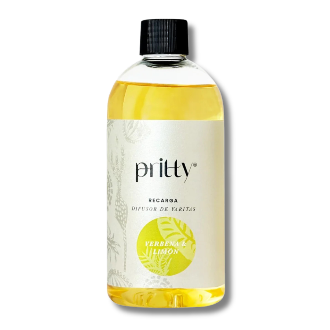 RECARGA DIFUSOR DE VARILLAS VERBENA LIMÓN - PRITTY DESIGN 300ML