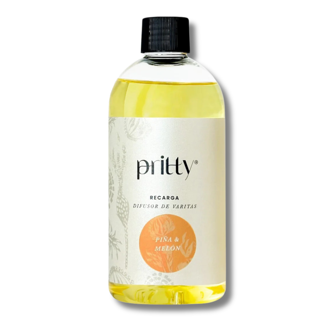 RECARGA DIFUSOR DE VARILLAS PIÑA MELÓN - PRITTY DESIGN 300ML