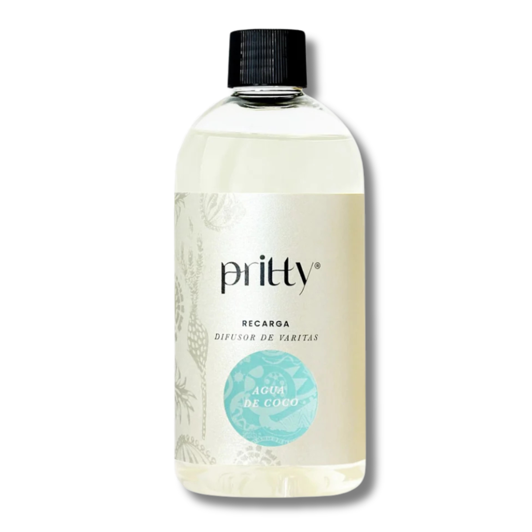 RECARGA DIFUSOR DE VARILLAS AGUA DE COCO - PRITTY DESIGN 300ML